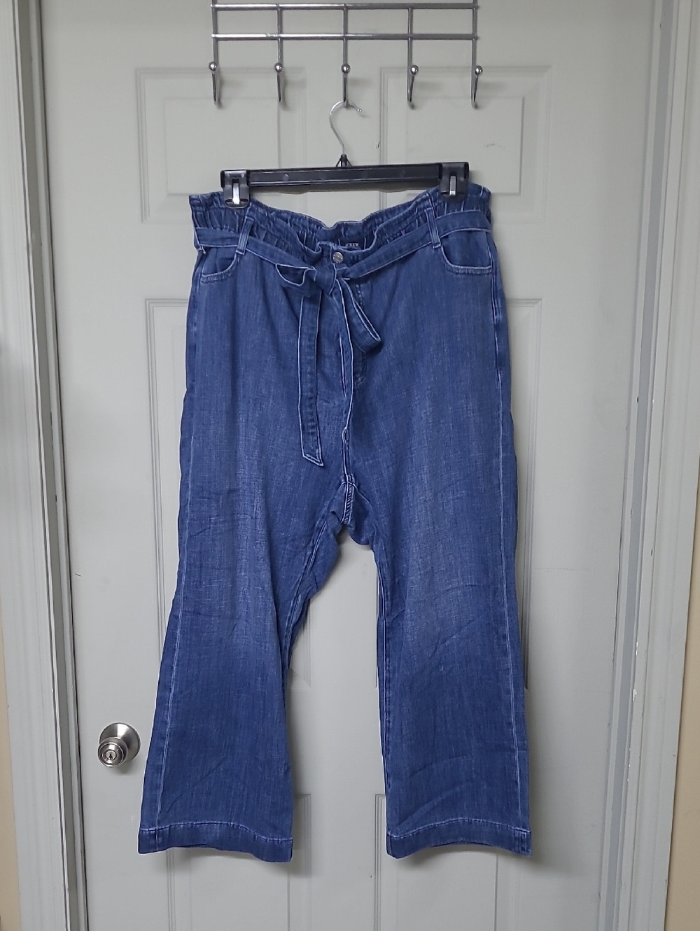 J. Crew Paper-bag Tie-Waist 4 Pockets Wide Leg Pants Size 35 S/N BX563 GUC